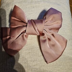 Elegant Pink Satin Hair Bow for Kids